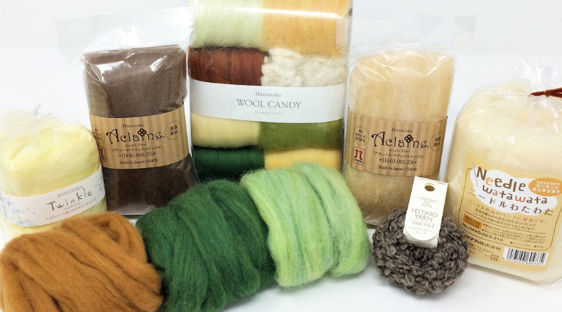 Japan Hamanaka Wool Needle Felting Book - Sweets, Animals & Dolls
