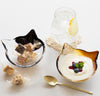 Coconeco Cat Glass Bowl - White & Brown Cat