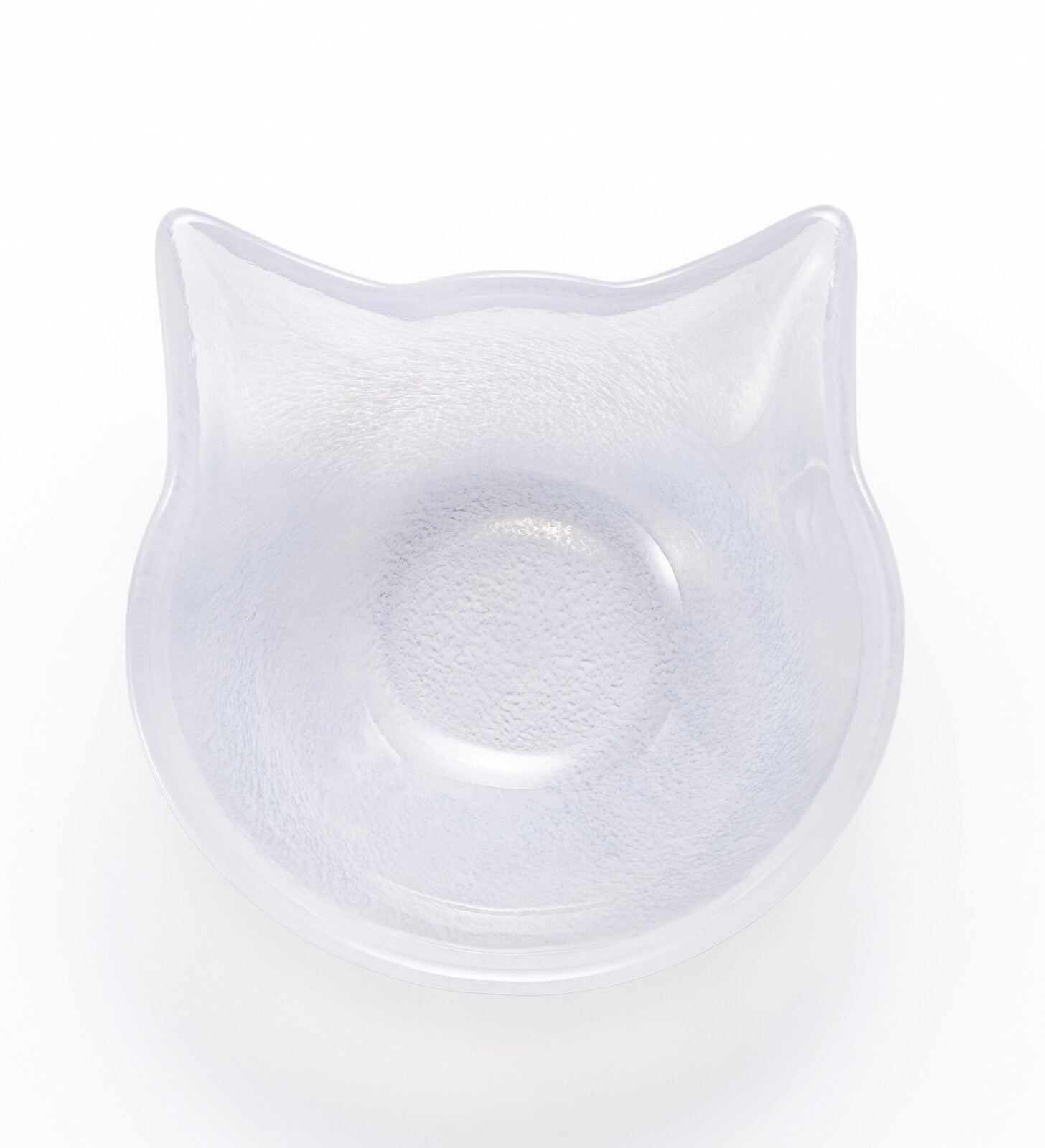 Coconeco Cat Glass Bowl - White Cat (Clear)