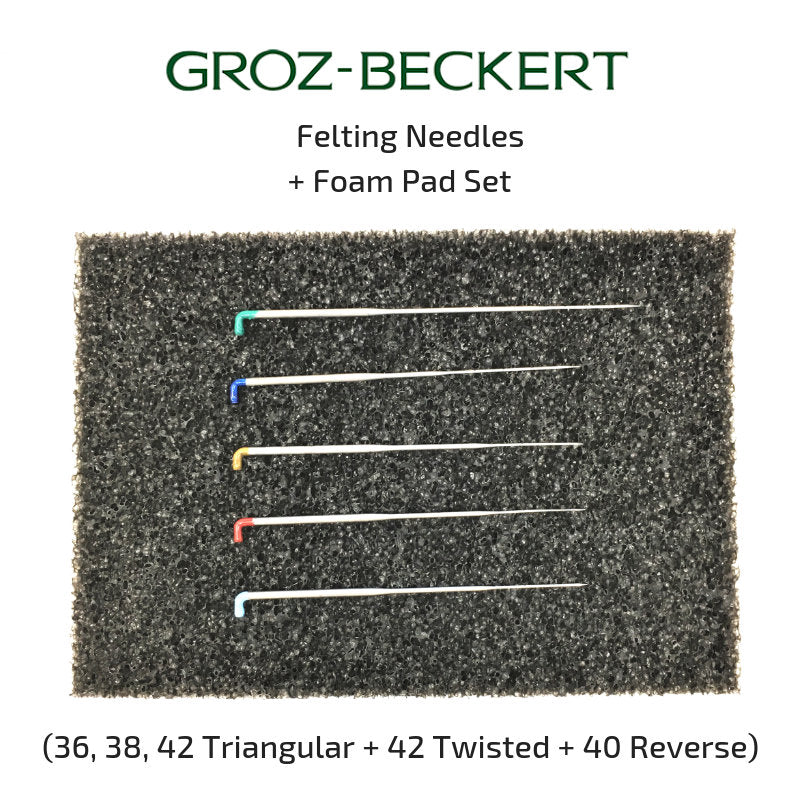 Groz-beckert Felting Needles Set of 5 36, 38, 42 Triangular 42 Twisted 40  Reverse 